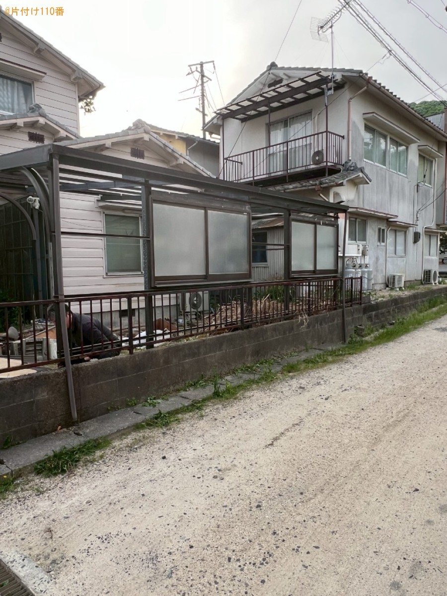 車庫と屋根の波板の回収・処分ご依頼　お客様の声